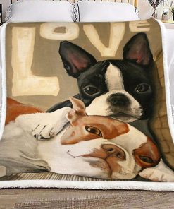 love boston terrier full printing blanket 2