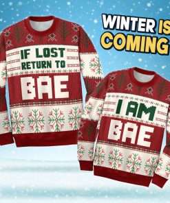 love couple shirts if lost return to bae ugly christmas sweater 4