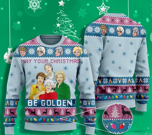 may your christmas be golden the golden girls ugly christmas sweater 2