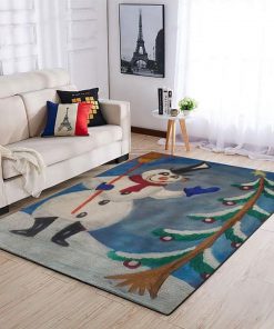 merry christmas and frosty the snowman full printing rug 4