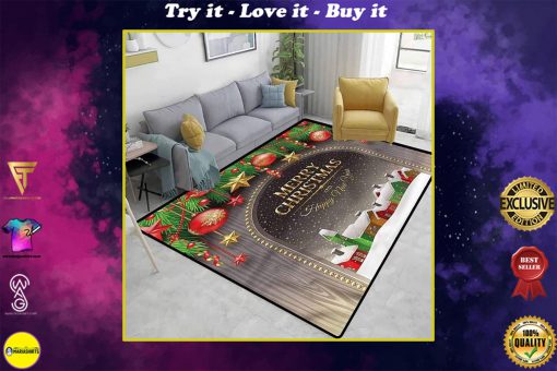 merry christmas and happy new year full printing rug