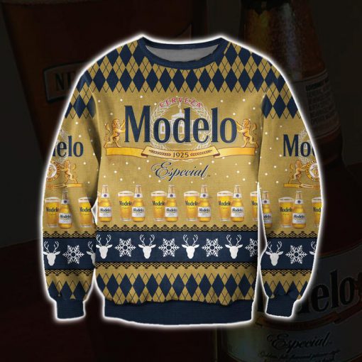 modelo especial beer all over print ugly christmas sweater 4