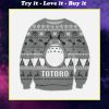 my neighbor totoro all over printed ugly christmas sweater
