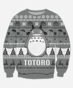 my neighbor totoro all over printed ugly christmas sweater 2
