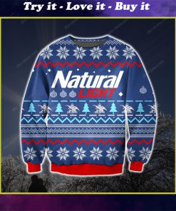 natural light knitting pattern all over printed ugly christmas sweater