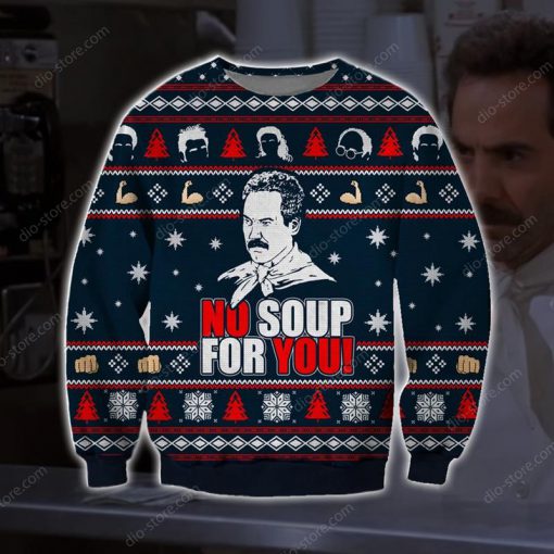no soup for you the soup nazi ugly christmas sweater 2