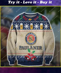 paulaner munchen beer all over print ugly christmas sweater