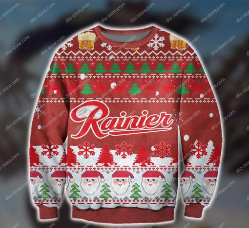 rainier beer and santa all over print ugly christmas sweater 2 - Copy (2)