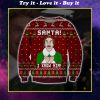 santa i know him all over printed ugly christmas sweater