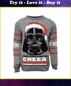 star wars darth vader all over printed ugly christmas sweater