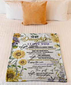 sunflower to my daughter never forget that i love you full printing blanket 4