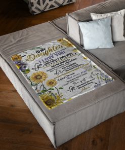 sunflower to my daughter never forget that i love you full printing blanket 5