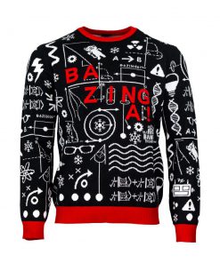the big bang theory bazinga all over printed ugly christmas sweater 4