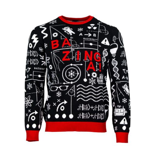the big bang theory bazinga all over printed ugly christmas sweater 4