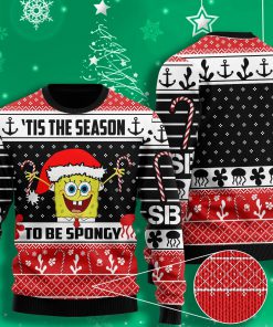 til the season to be spongy spongebob all over printed ugly christmas sweater 2 - Copy (2)