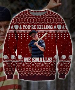 you're killing me smalls all over printed ugly christmas sweater 2