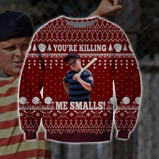 you're killing me smalls all over printed ugly christmas sweater 3