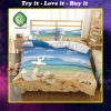 anchor starfish beach all over printed bedding set