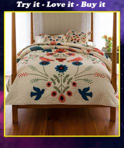 ansley folk art all over printed bedding set