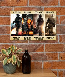 be strong be brave be humble be badass marine veteran poster 4