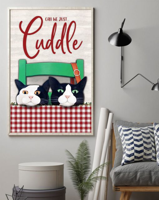can we just cuddle cat vintage poster 3