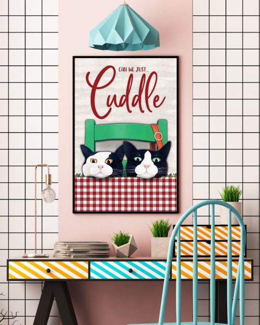 can we just cuddle cat vintage poster 5