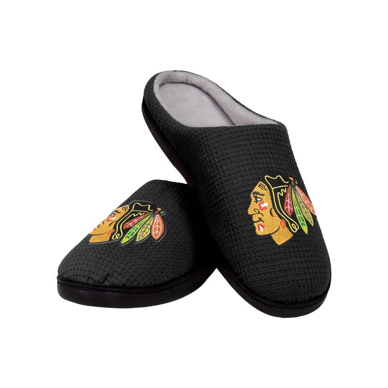 chicago blackhawks nhl full over printed slippers 2