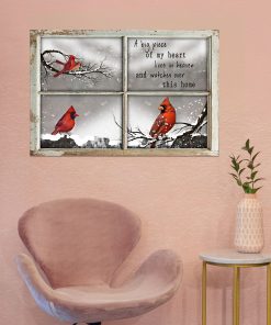 christmas cardinal a big piece of my heart lives in heaven poster 4