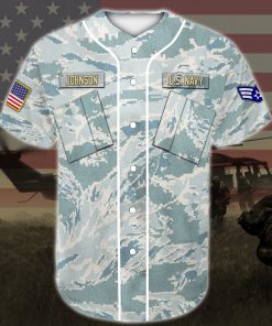custom name united states air force blue camo all over printed baseball shirt 4