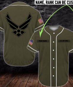 custom name united states air force camo all over printed baseball shirt 3