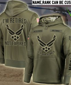custom name united states air force im retired not expired full printing shirt 3