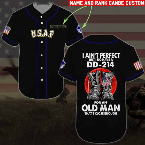 custom name united states air force veteran boots all over printed baseball shirt 2