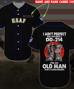 custom name united states air force veteran boots all over printed baseball shirt 3