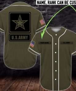 custom name united states army full printing baseball shirt 3