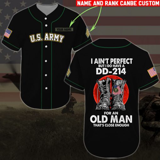 custom name united states army i aint perfect but i do have a dd 214 baseball shirt 2