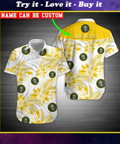 custom name united states army tropical flower hawaiian shirt