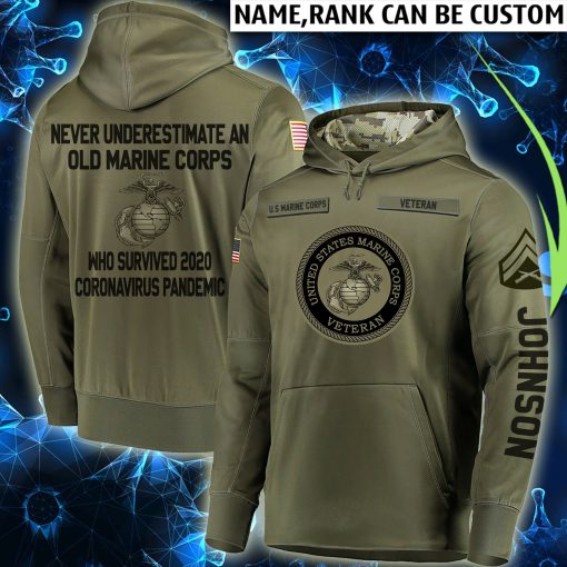 custom name united states marine corps veteran all over printed shirt 2