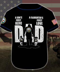 custom name united states navy veteran dad all over printed baseball shirt 5