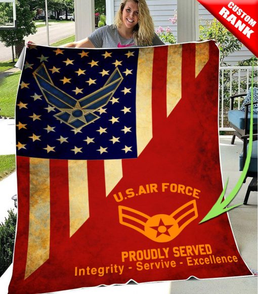 custom united states air force proudly served all over printed blanket 2