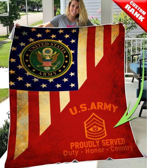 custom united states army proudly served all over printed blanket 2