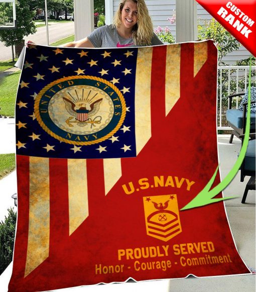 custom united states navy proudly served all over printed blanket 2