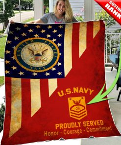 custom united states navy proudly served all over printed blanket 3
