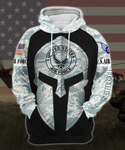 custom your name united states air force all over printed hoodie
