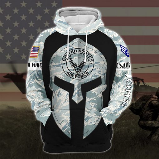 custom your name united states air force all over printed hoodie