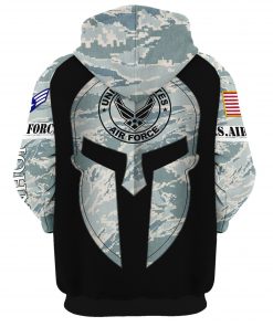 custom your name united states air force all over printed hoodie - back