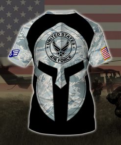 custom your name united states air force all over printed tshirt - back