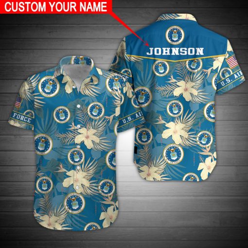 custom your name united states air force full printing hawaiian shirt 2