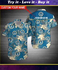 custom your name united states air force full printing hawaiian shirt