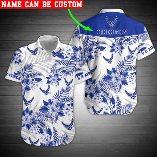 custom your name united states air force veteran full printing hawaiian shirt 2