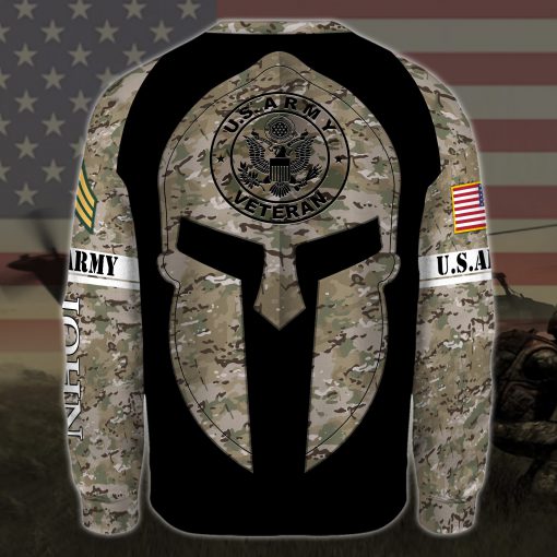custom your name united states army all over printed sweatshirt
